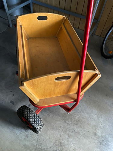Bollerwagen aus holz rotes - holz,,